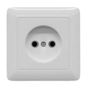 Розетка 1-м СП б/з "Хит" 10А белый, РС10-132-Б
