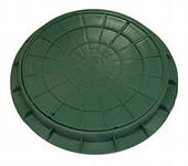 Люк смотровой круглый 750 мм зеленый, нагрузка до 3т.