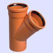 Тройник канализ. наружн. 45 град. D 110/110 мм.