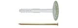 Дюбель фасадный с металлическим гвоздем 10х90 мм.