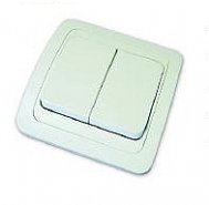 Выключатель 2-кл. СП "Валери" 10А белый, В0023