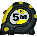 Рулетка 7,5 м. х 25 мм. "TOOLBERG" обрезиненный корпус, 3,0 фиксатора, магнит, черная