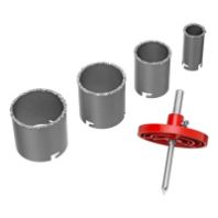 Набор коронок по керамической плитке 33-53-67-73 мм. "MATRIX" 6-гранный хвостовик