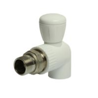 Купить Кран PPхR для радиатора 20х1/2'' с американкой штуцер угловой недорого Кран PPхR для радиатора 20х1/2'' с американкой штуцер угловой