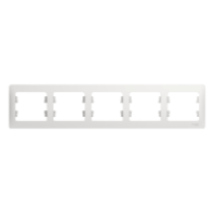 Рамка "Glossa" 5-м гориз. белый, GSL000105(15)