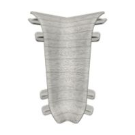 Угол внутренний ПВХ 55 мм "Идеал" №253 Ясень Серый