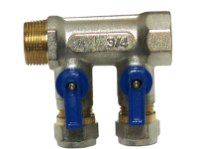 Коллектор 16х3/4"  2 крана