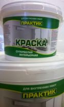 Краска интерьерная "Практик" супер белая 3 кг