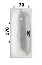 Ванна стальная "ЛАГУНА" 1,7х0,7 с ножками