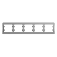 Рамка "Glossa" 5-м гориз.алюм. GSL000305