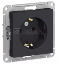 Розетка в рамку 1-м с/з "ATLAS DESIGN" 16А Карбон, SchE ATN0001043