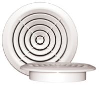 Купить Решетка вентиляционная круглая с сеткой ф195, фланец ф150 недорого Решетка вентиляционная круглая с сеткой ф195, фланец ф150