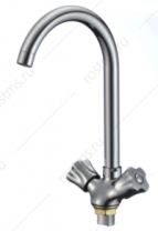 Смеситель для кухни "РМС", цинк, ручки круг., высокий излив, SL116-274F