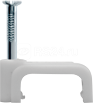 Скоба крепежная прямая с гвоздем "Navigator" ф6 (упаковка 50шт)