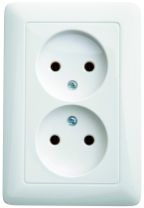 Розетка 2-м СП б/з "Хит" 16А белый, РС16-235-Б
