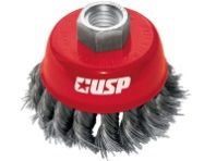 Корщетка-чашка 75 мм. "Uspex" витая, гайка М14