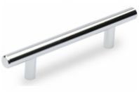 Ручка мебельная рейлинг  128/188, торец плоский с фаской мат.хром (1шт)