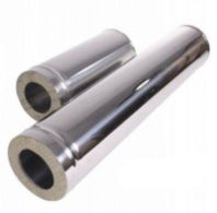 Труба для дымохода сэндвич d 200х115 1 м. нерж. 0,5 мм. / нерж. 0,8 мм.