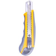 Нож технический 18 мм. Pobedit прорезиненный корпус