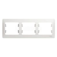 Рамка "Glossa" 3-м гориз. белый, GSL000103 (15)