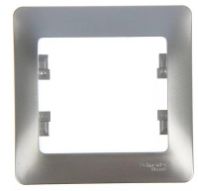 Рамка "Glossa" 1-м алюминий, GSL000301