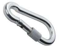 Карабин с предохранительной гайкой оцинк. 8 мм.