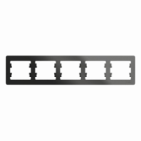 Рамка "Glossa" 5-м гориз. Антрацит, GSL000705(15)