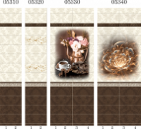 Панель ПВХ 250х2700 мм. PANDA 5330 "Шоколад Чай" Панно, 4шт