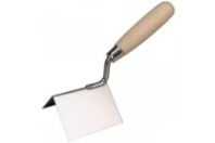 Кельма угловая внешняя 60х60х80 мм.  "Политех" деревянная ручка, отбойник