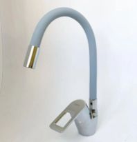 Смеситель для кухни "Lemen", цинк, ручка шар., d=40мм, корот.излив, LB-61468B