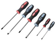 Набор отверток "Uspex" CrV, прорезиненые ручки, на держателе, 6 шт.