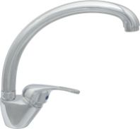 Смеситель для кухни "Центр Сантехники", цинк, ручка шар., излив h 220 мм., ЦС-СМ 27/2г