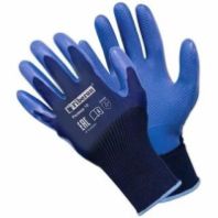 Перчатки полиэстр "Fiberon" Повышенная защита при тяжелых работах, размер XL, синий