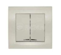 Выключатель 2-кл. СП с индикатором "Бриллиант" 10А слоновая кость, UNIVersal 7948639