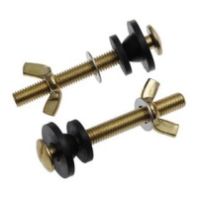 Болт для крепления бачка к унитазу ф8 с гайкой "барашек", 2 шт.