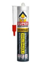 Герметик силиконовый универсальный SUPER МОНТАЖНИК, прозрачный 240мл