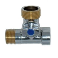 Кран шаровый 1/2"х3/4"х1/2" г/ш/ш, трехпроходной "МАК"