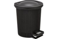 Контейнер для мусора с педалью 6 л "Ажур" венге