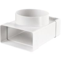 Тройник Т-образн. прямоугольный/круглый 60х120, ф100, с выходом на фитинг, 60120 ТФ100