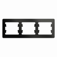 Рамка "Glossa" 3-м гориз. Антрацит, GSL000703 (15)