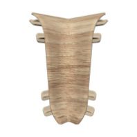 Угол внутренний ПВХ 55 мм "Идеал" №201 Дуб