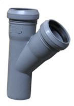 Тройник канализ. 45 град. D 50/50 мм.