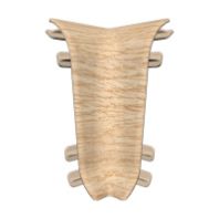 Угол внутренний ПВХ 55 мм "Идеал" №203 Дуб беленый