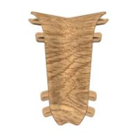 Угол внутренний ПВХ 55 мм "Идеал" №206  Дуб коньячный