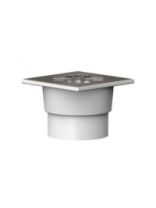 Трап прямой D 50 мм. 15х15 с сухим затвором нерж