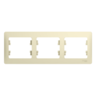 Рамка "Glossa" 3-м гориз. бежевый, GSL000203 (15)