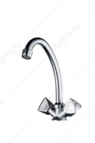 Смеситель для кухни "РМС", цинк, ручки круг., высокий излив, SL119-271