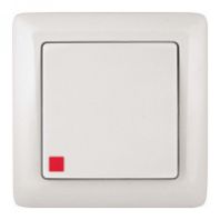 Выключатель 1-кл. СП с индикатором "Хит" 6А белый, VS16-135-B