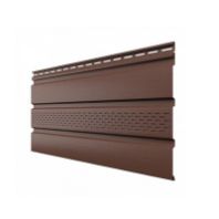 Соффит 3000х0,93х340 мм. "ТН" перфорированный по центру, коричневый/каштан