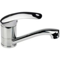 Смеситель для кухни "Омега" ,цинк,ручка шар.,d=40,излив 15см, крепление под шпильку, 3304